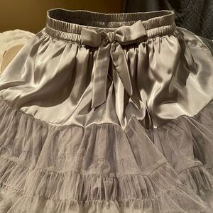 Silky tulle skirt